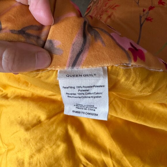 Anthropologie Yellow Layne Velvet Quilt (Queen) - Picture 4 of 4